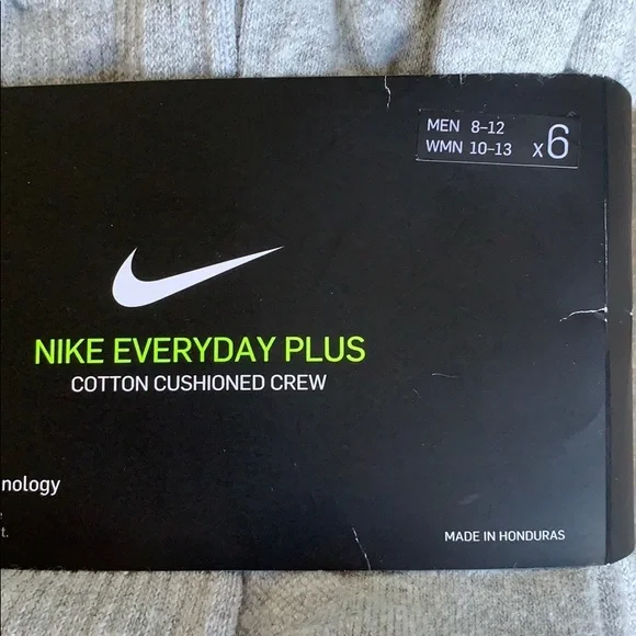 NIKE EVERYDAY CUSHIONED 6 pairs set CREW SOCKS Men’s - Picture 4 of 16